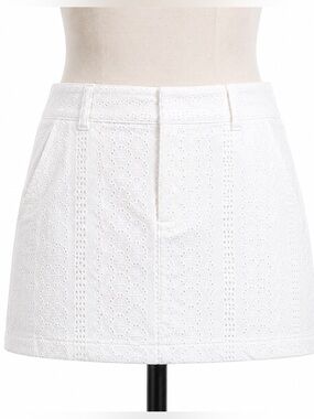Amanda Uprichard Ivory Textured Skort 100% cotton